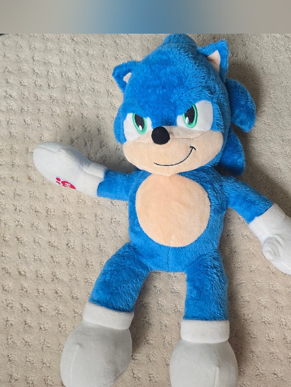 Build A Bear Sonic The Hedgehog 2 Plush Sonic Stuffed 18" No Sound Retired